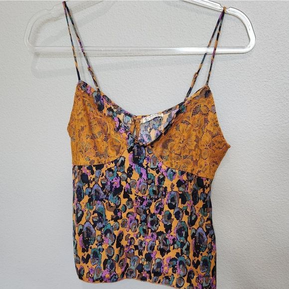 Free People Tops - NWT Free People satin lace cheetah top